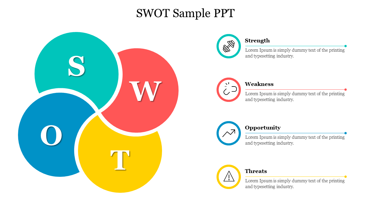 Attractive SWOT Sample PPT For Presentation